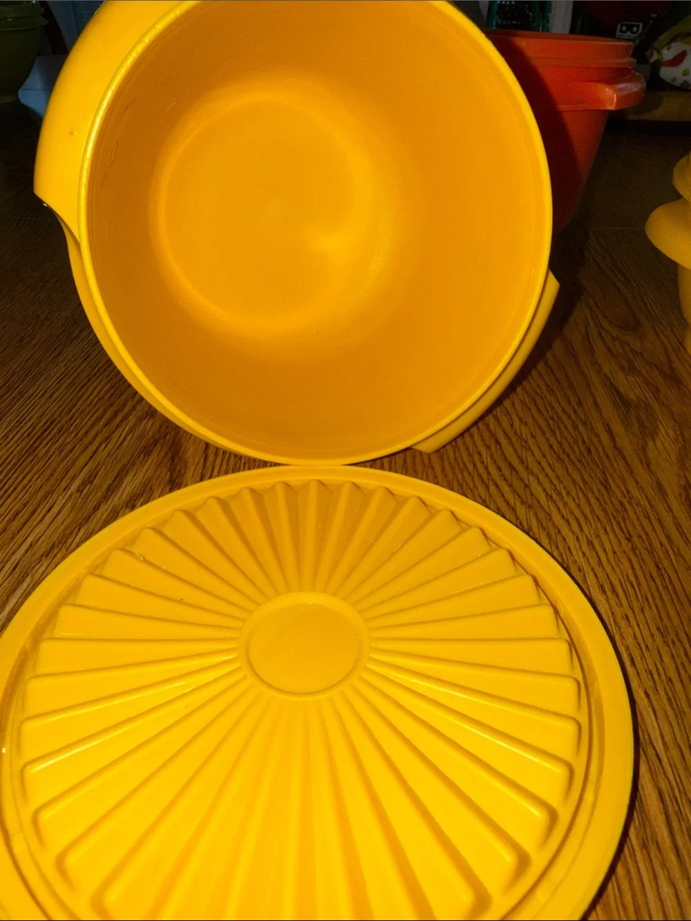 Vintage 70s Tupperware Harvest Colors Food Storage Bowls with Lids